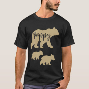 T-shirt Chemise T de l'ours au pavot avec deux petits