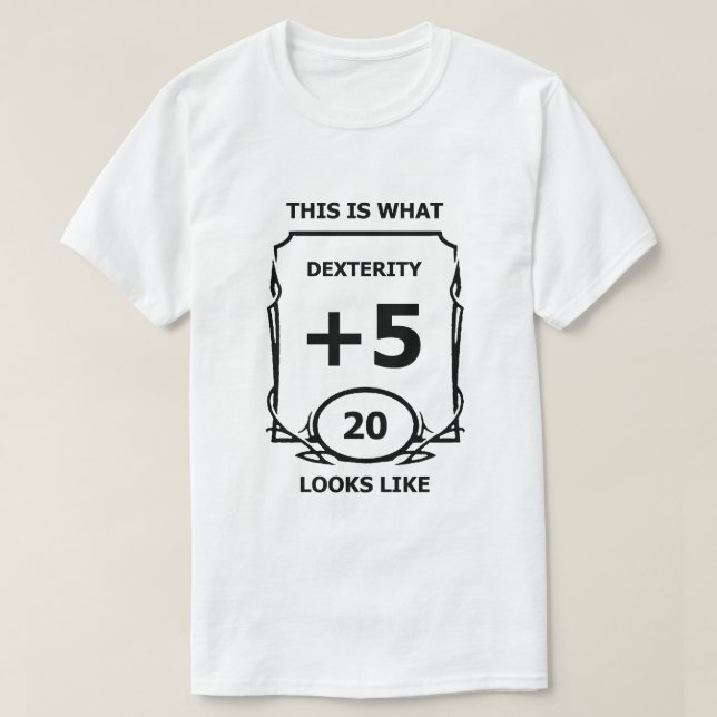 T-shirt Chemise T Dextérité des donjons et des dragons (Design devant)