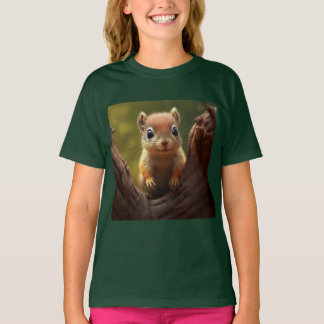 T-shirt Chemise T Écureuil mignonne - Chemises Animal mign