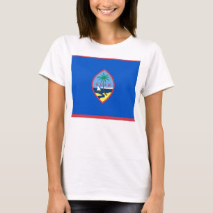 T-shirt Chemise T Femmes avec Drapeau de Guam