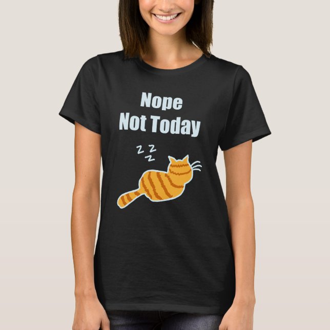 T-shirt Chemise T mignonne d'un chat qui dort (Devant)