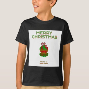 T-shirt Chemise T Noir de base de Noël Cupcake Boy