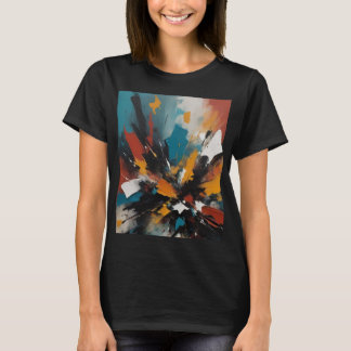 T-shirt Chemise T - œuvre d'art abstraite multicolore