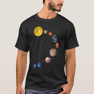 T-shirt Chemise T - Planètes spatiales réalistes_1