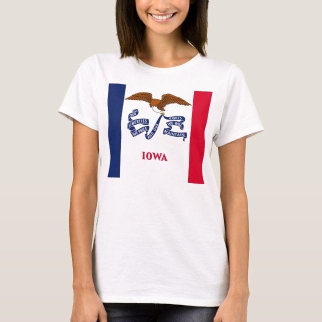 T-shirt Chemise T pour femmes avec le drapeau de l'État de (Devant)
