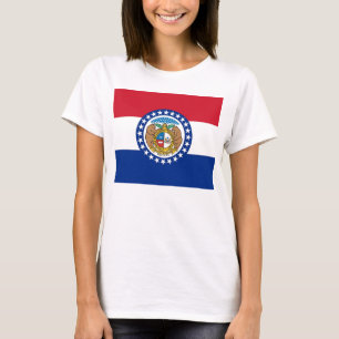 T-shirt Chemise T pour femmes avec le drapeau de l'État du