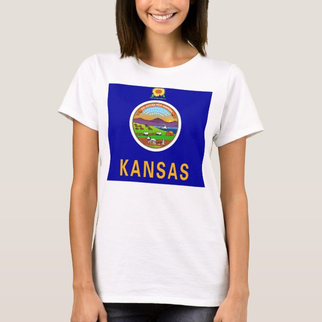 T-shirt Chemise T pour femmes avec le drapeau de l'Etat du (Devant)
