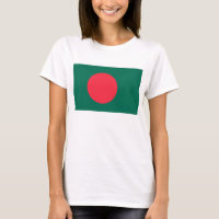 Chemise T pour femmes avec le drapeau du Banglades