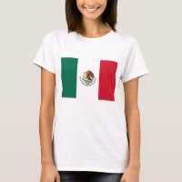 Chemise T pour femmes avec le drapeau du Mexique