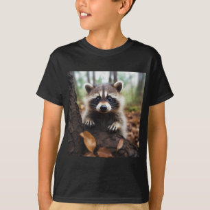 T-shirt Chemise T Raccoon Cute - Chemises Animal Cute