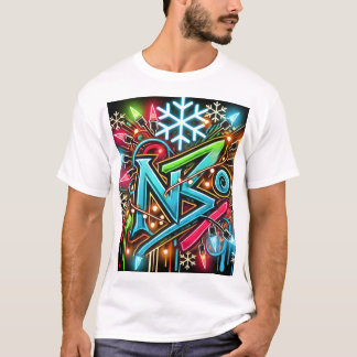 T-shirt Chemise T shirt Lumières de Noël néon