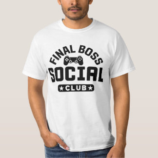 T-shirt Chemise T Shirt Manette de jeu du Final Boss Socia