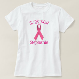 T-shirt Chemise T-T pour survivant du cancer rose