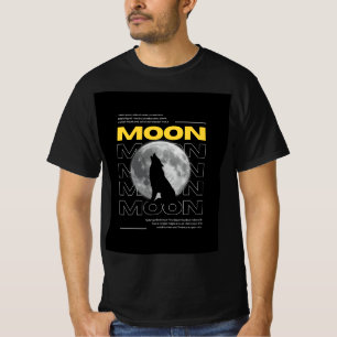 T-SHIRT CHEMISE T YELLOW AND WHITE DARK MOON