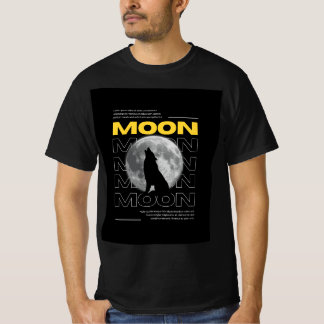 T-SHIRT CHEMISE T YELLOW AND WHITE DARK MOON