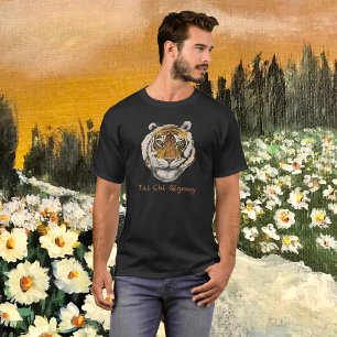 T-shirt Chemise Tai Chi Qigong Retro Tiger Activewear