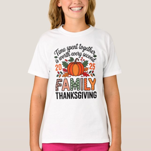 T-shirt Chemise Thanksgiving 2025 | Turquie modifiable (Devant)