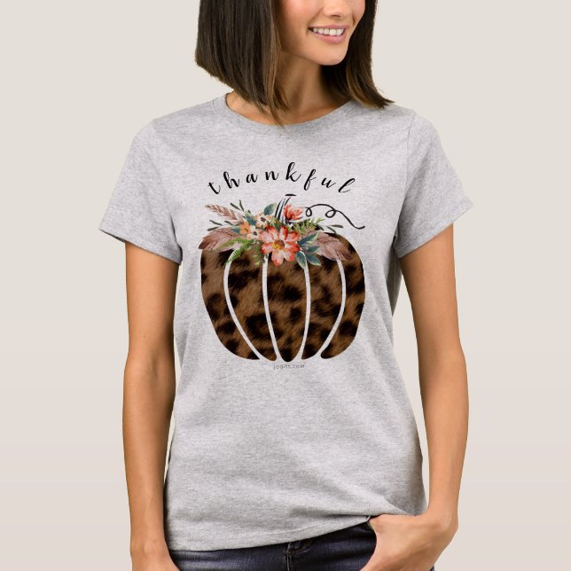 T-shirt Chemise Thanksgiving, Citrouille de l'automne du l (Devant)