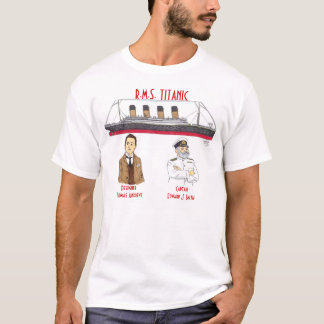 T-shirt Chemise titanique avec le concepteur et le