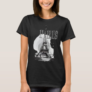 T-shirt Chemise Tour Eiffel Souvenir Vintage Paris France