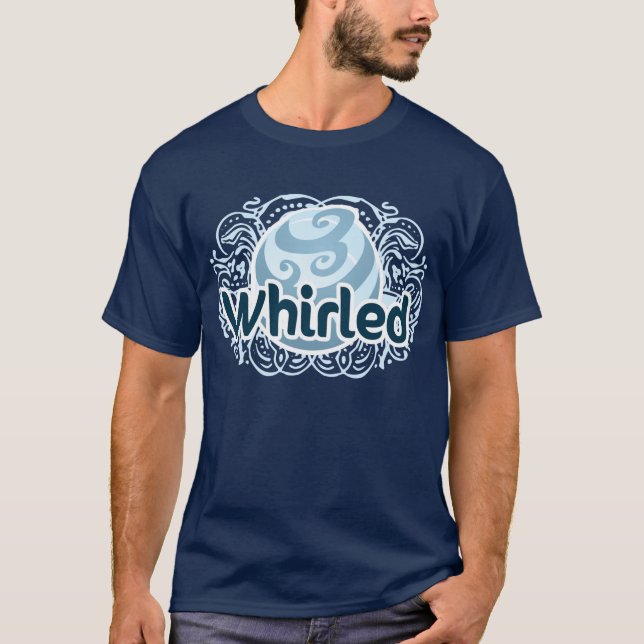 T-shirt Chemise tourbillonnée de logo (Devant)