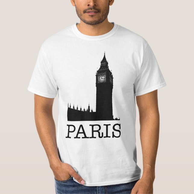 T-shirt Chemise Touristique Paris (Devant)