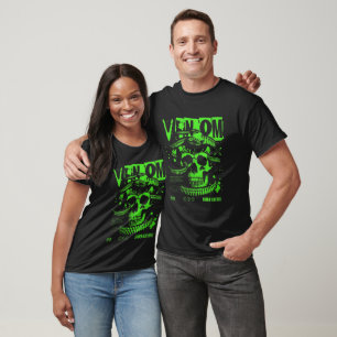 T-shirt Chemise Toxic Venom Crâne Vert - Biohaz Neon Edgy
