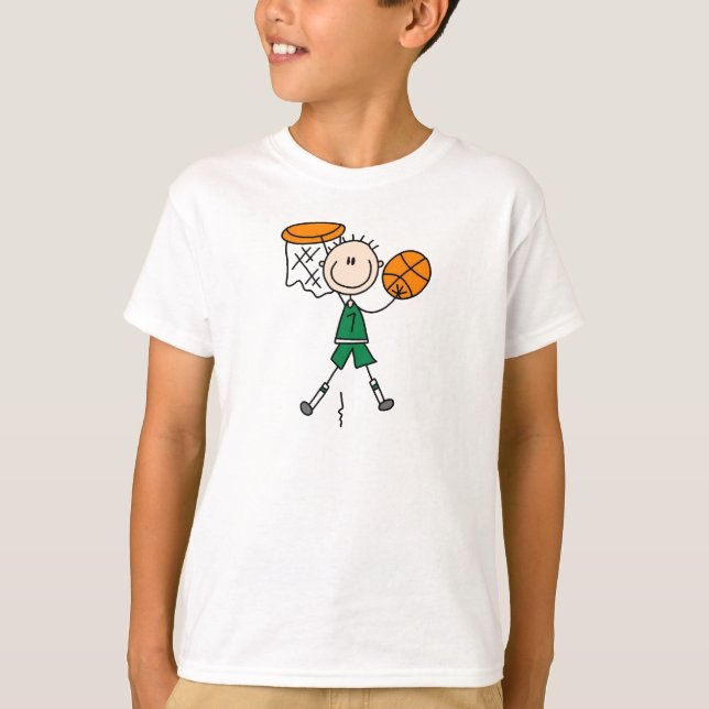 T-shirt Chemise trempante de basket-ball de garçon (Devant)