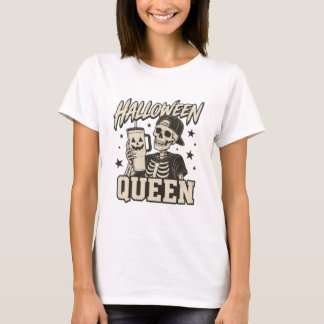 T-shirt Chemise Tumbler Reine d'Halloween Squelette