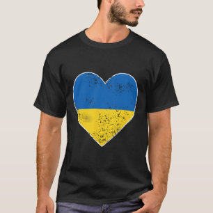 T-shirt Chemise Ukraine pour hommes femmes Grand cœur Drap