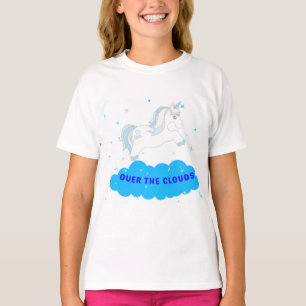 T-shirt Chemise Unicorne avec licorne passant au-dessus d'