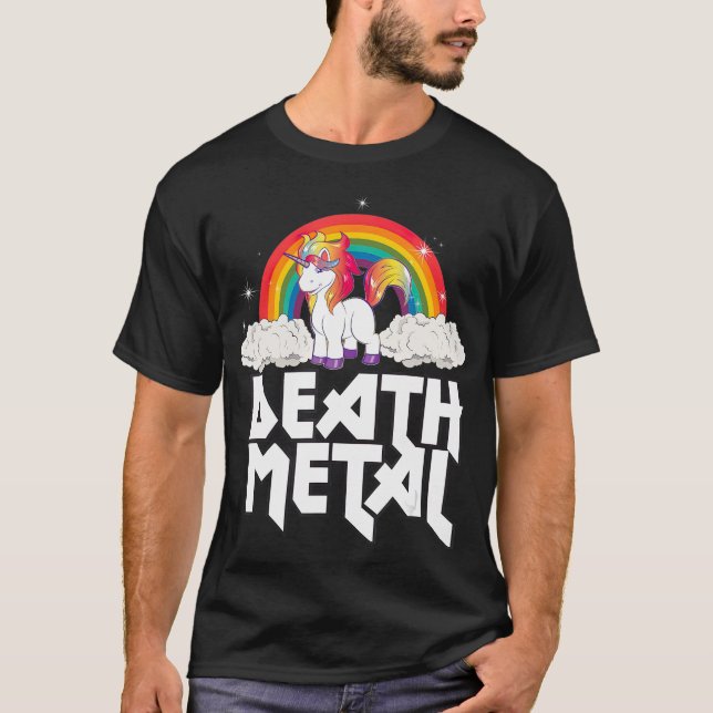 T-shirt Chemise Unicorne Métal Mort (Devant)