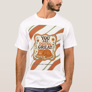 T-shirt Chemise universitaire pour chat orange rayé person