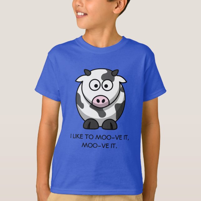 T-shirt Chemise Vache Mignonne (Devant)