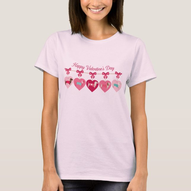 T-shirt Chemise Valentine Dachshund (Devant)