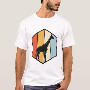 T-shirt Chemise vectorielle de safari géométrique girafe v