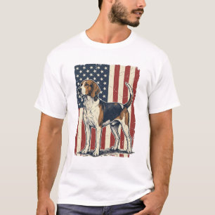 T-shirt Chemise vectorielle du drapeau patriotique du chie