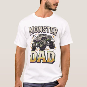 T-shirt Chemise vectorielle vintage de camion monstre Papa