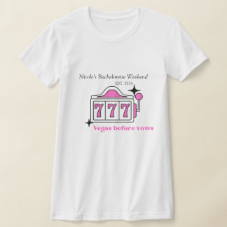 T-shirt Chemise Vegas Bachelorette Party pour Bridesmaiers
