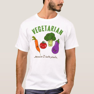 T-shirt Chemise végétarienne drôle - légumes mignons d