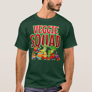 T-shirt Chemise Veggie Squad Rétro Chemise Vegett Vegan Ve
