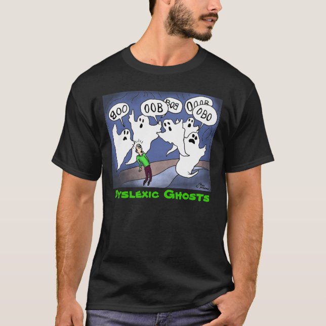 T-shirt Chemise verte "de fantômes dyslexiques" de Weenii (Devant)