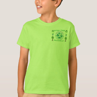 T-shirt chemise verte d'équipe