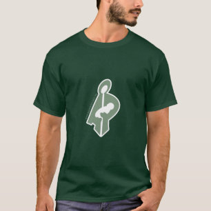 T-shirt Chemise verte simple de projet apparent