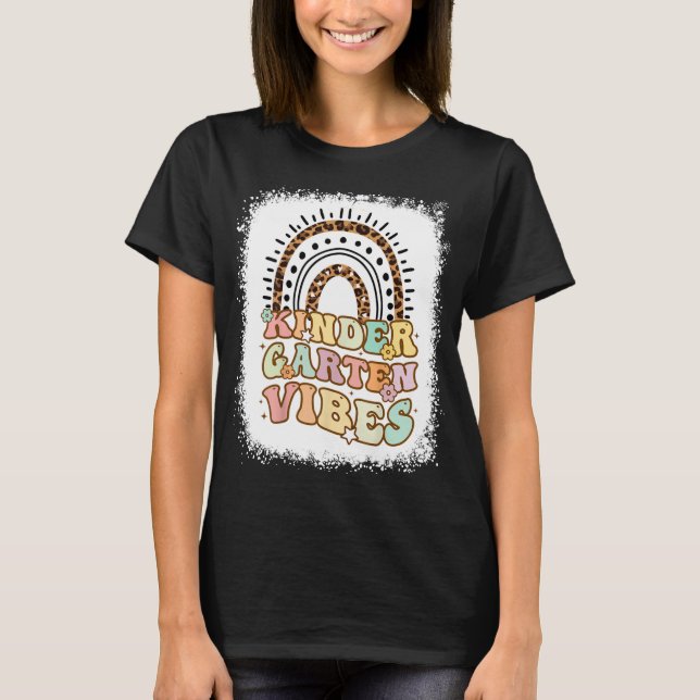 T-shirt Chemise Vibes de jardin d'enfants, Enseignant de j (Devant)