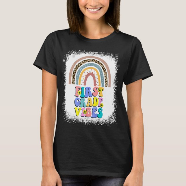 T-shirt Chemise Vibes de première année, premier enseignan (Devant)