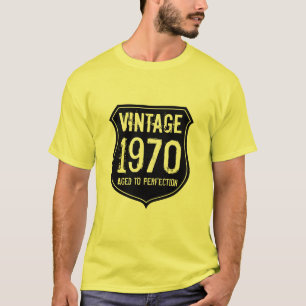 T-shirt Chemise vintage 1970 vieillie à la perfection pour