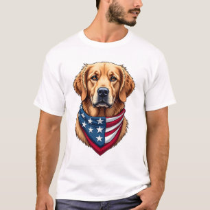 T-shirt Chemise vintage à gravure de Golden Retriever patr
