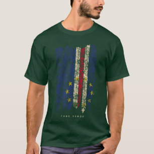T-shirt Chemise vintage Cap-Vert Rétro drapeau Cabo Verde 