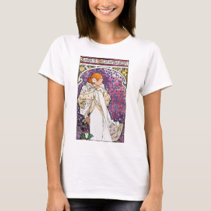 T-shirt Chemise vintage de Nouveau d'art par Mucha